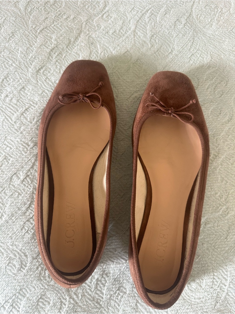 J. Crew Brown Suede Ballet Flats (lightly worn)